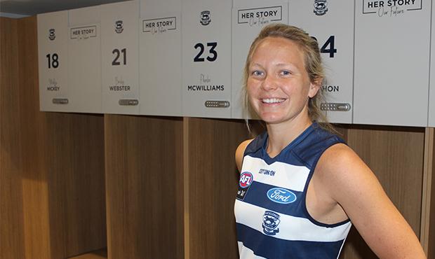 2018_11_30_McWilliams_Hero.jpg Phoebe McWilliams will wear number 23 for Geelong - Geelong Cats